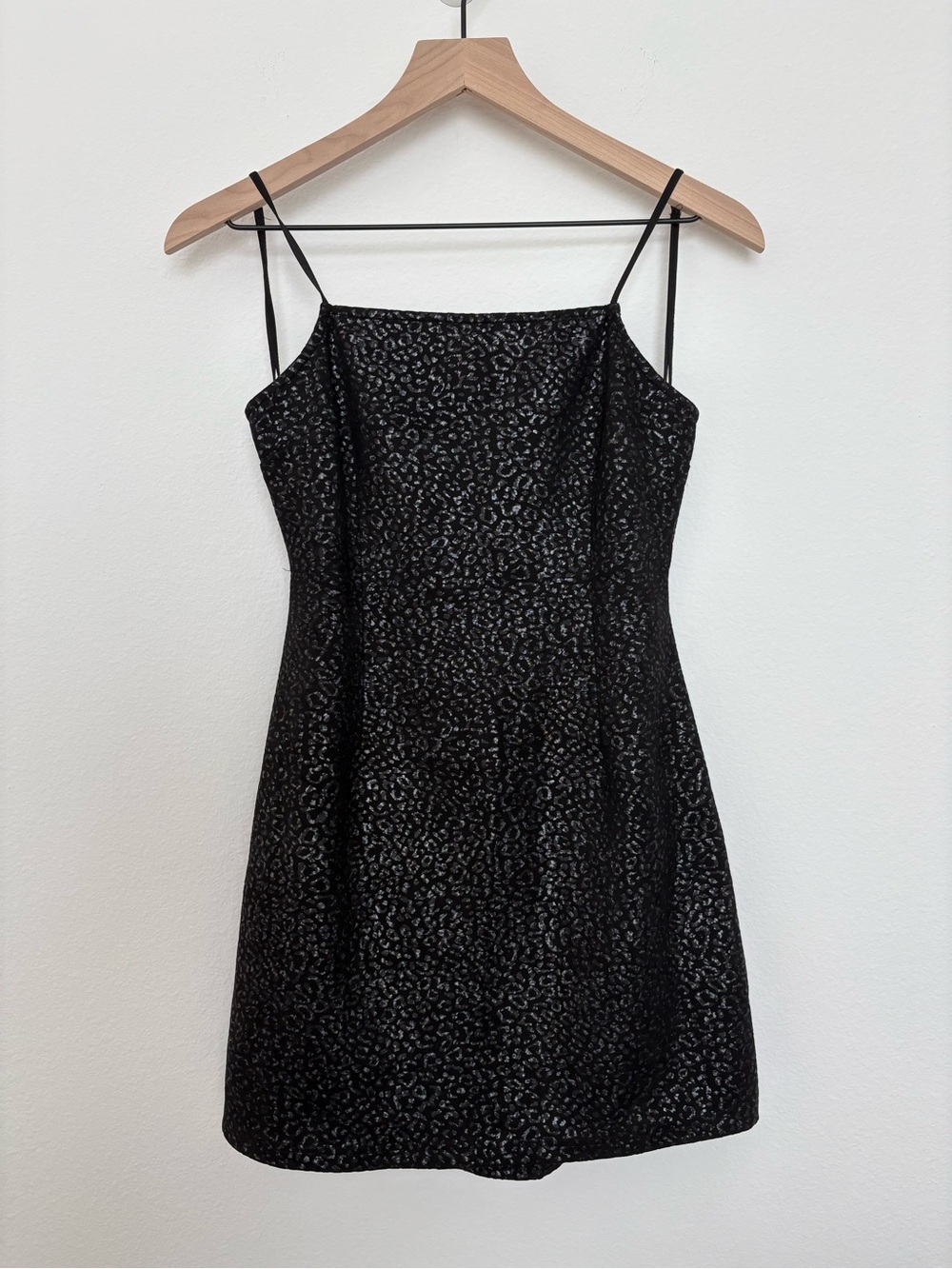 NWOT Urban Outfitters UO Textured Strappy Back Mini Dress Black